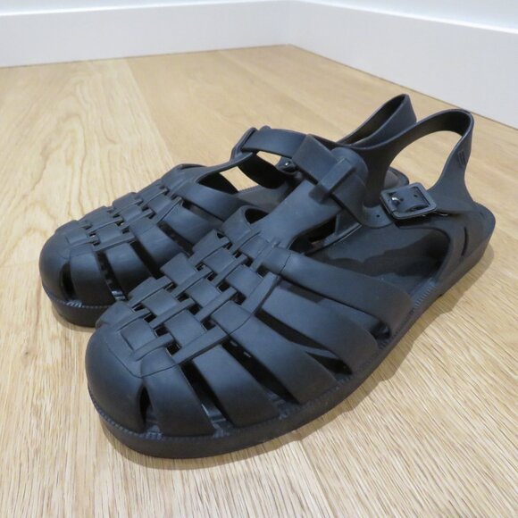 MELISSA Possession Jelly Fisherman Sandal Shoes in Matte Black Chunky Size US 7 - Picture 2 of 11